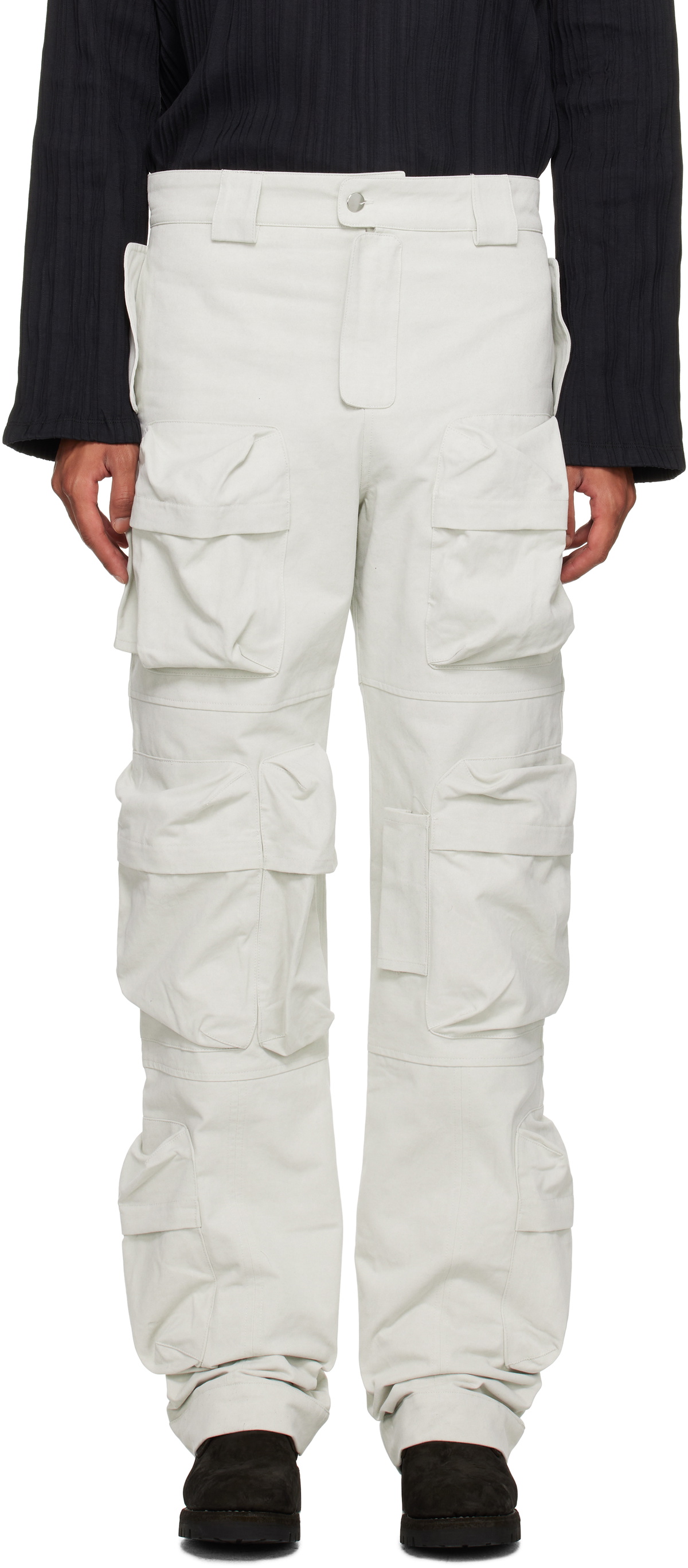 Tondolo Gray Multi Pocket Cargo Pants