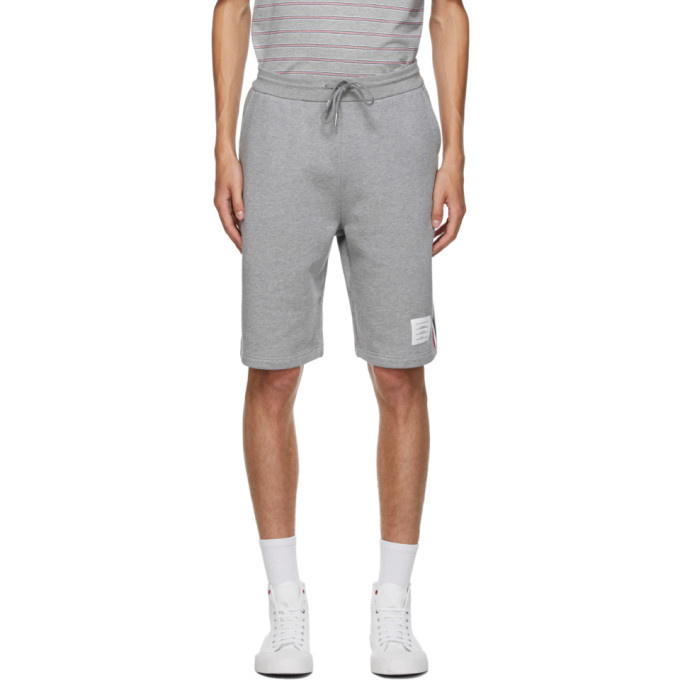 Photo: Thom Browne Grey Loopback RWB Sweat Shorts