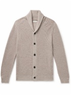 Hartford - Shawl-Collar Ribbed Wool and Cashmere-Blend Cardigan - Neutrals