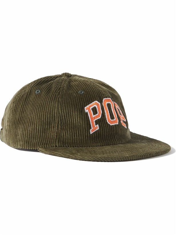 Photo: Pop Trading Company - Logo-Embroidered Cotton-Corduroy Baseball Cap