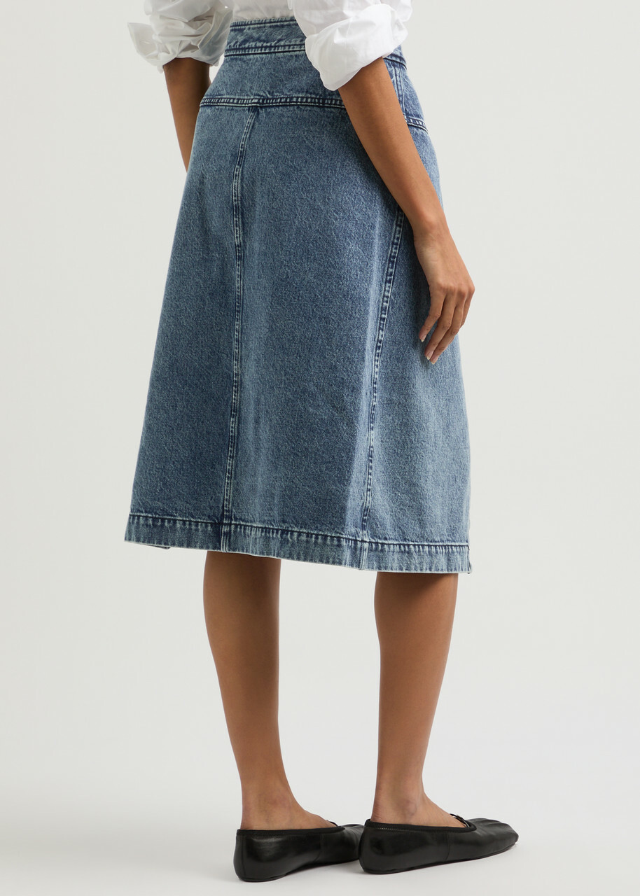 3.1 Phillip Lim Denim Wrap Midi Skirt