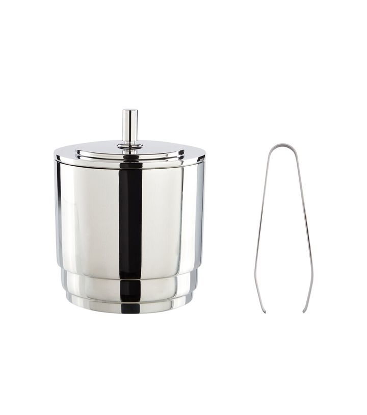 Photo: Georg Jensen Manhattan stainless steel ice bucket and tongs set by Helle Damkjær