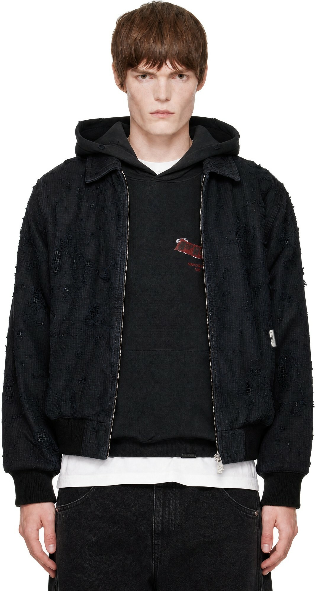 Represent Black 'Anarchy' Denim Jacket