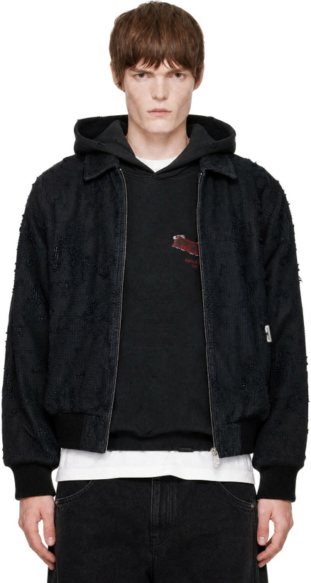 Photo: Represent Black 'Anarchy' Denim Jacket