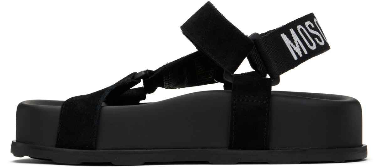 Moschino Black Suede Sandals
