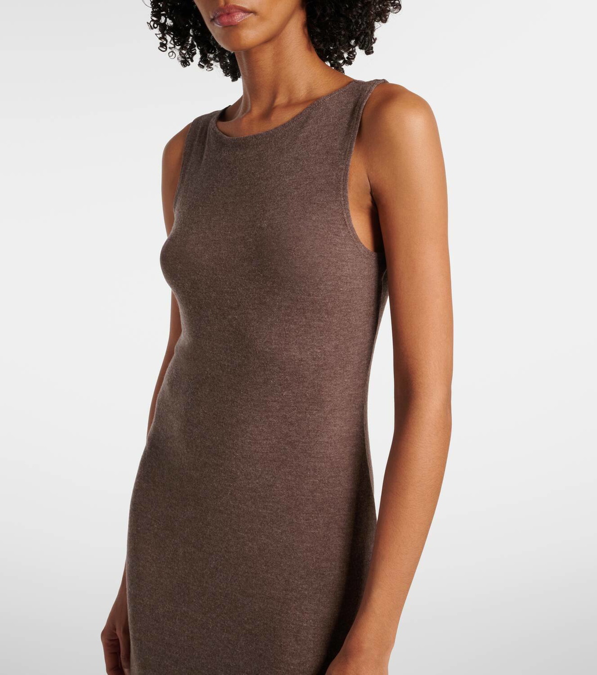 Leset Lauren sleeveless jersey midi dress