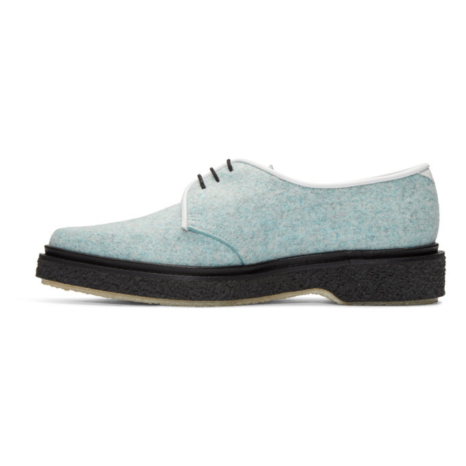 Adieu Blue Felted Wool Derbys