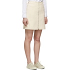 YMC Off-White Denim Zip Skirt