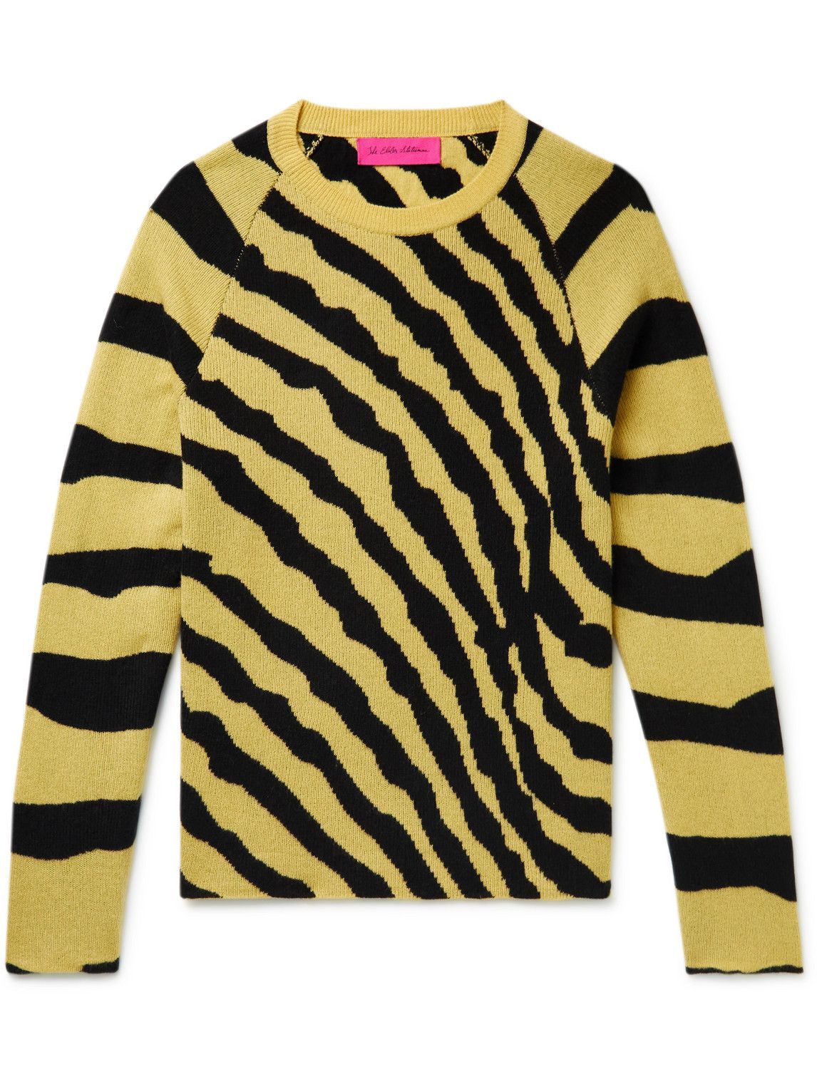 The Elder Statesman - Tiger Jacquard-Knit Cashmere Sweater