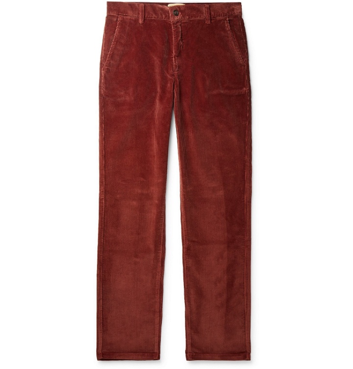 Photo: James Purdey & Sons - Slim-Fit Cotton-Needlecord Trousers - Red