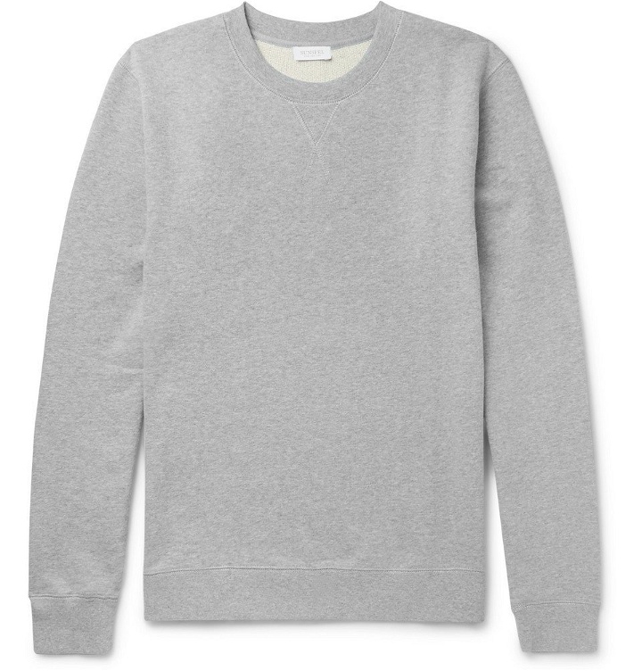 Photo: Sunspel - Brushed Loopback Cotton-Jersey Sweatshirt - Men - Gray