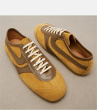 Dries Van Noten Leather-trimmed suede sneakers