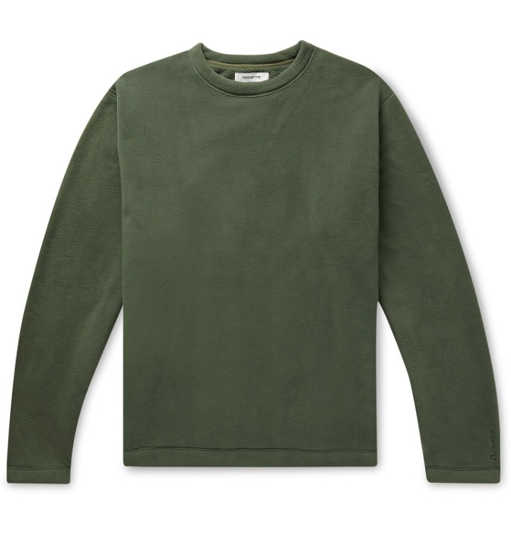 Photo: nonnative - Coach Shell-Trimmed Polartec Fleece Sweatshirt - Green