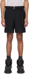 sacai Black Suiting Shorts