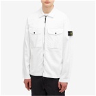 Stone Island Men's Stretch Cotton Double Pocket Shirt Jacket in White