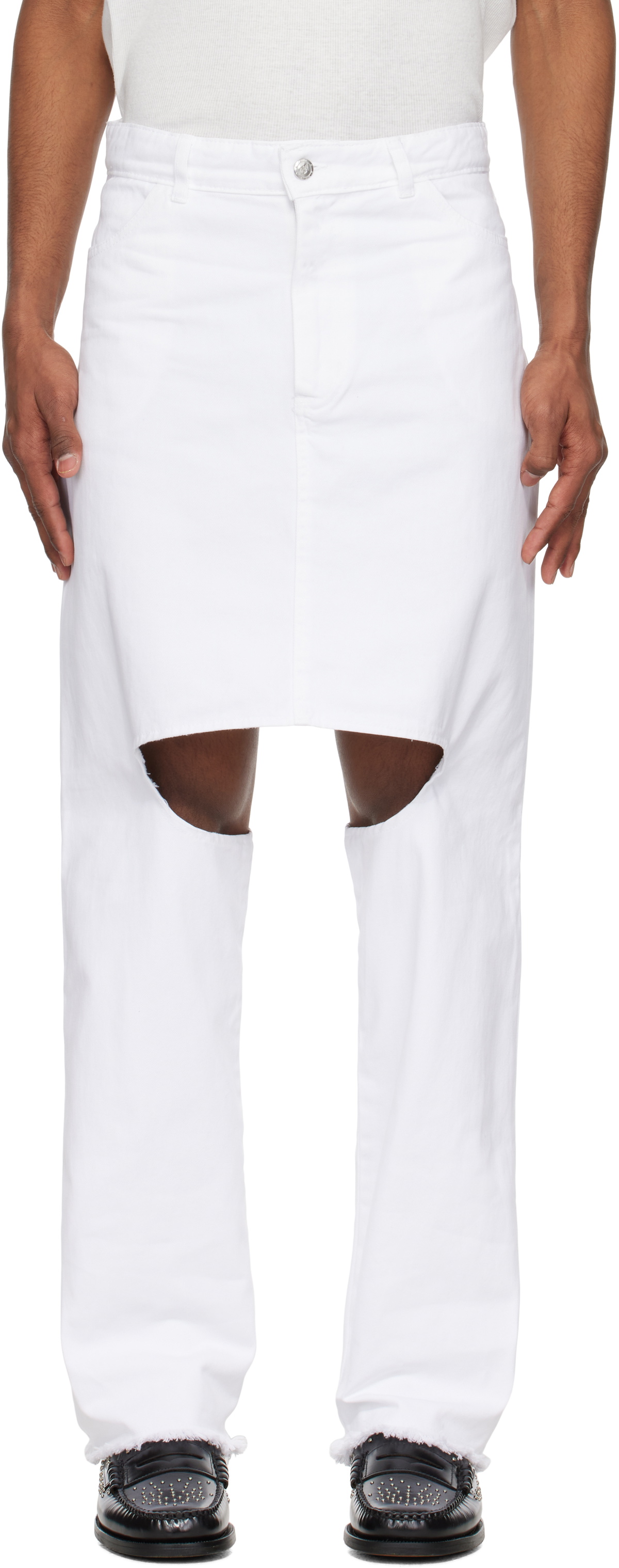 Ashley Williams White Marley Jeans