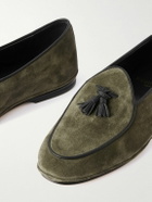 Rubinacci - Marphy Tasseled Suede Loafers - Green