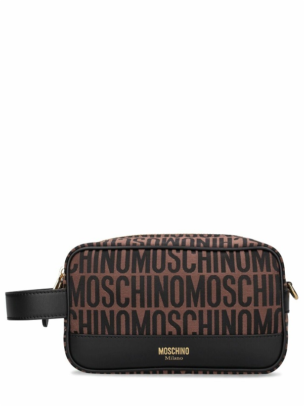 Photo: MOSCHINO - Moschino Logo Jacquard Toiletry Bag