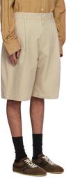 colbo Beige Single Pleat Shorts