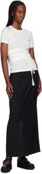 Y-3 Black Slit Maxi Skirt