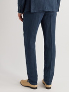 Boglioli - Straight-Leg Linen Suit Trousers - Blue