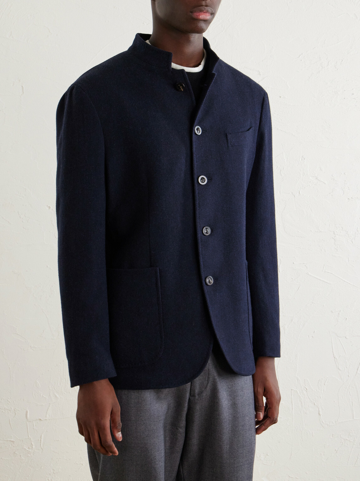 Boglioli - Wool-Blend Twill Jacket - Blue
