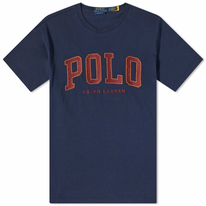 Photo: Polo Ralph Lauren Men's Polo College Logo T-Shirt in Cruise Navy