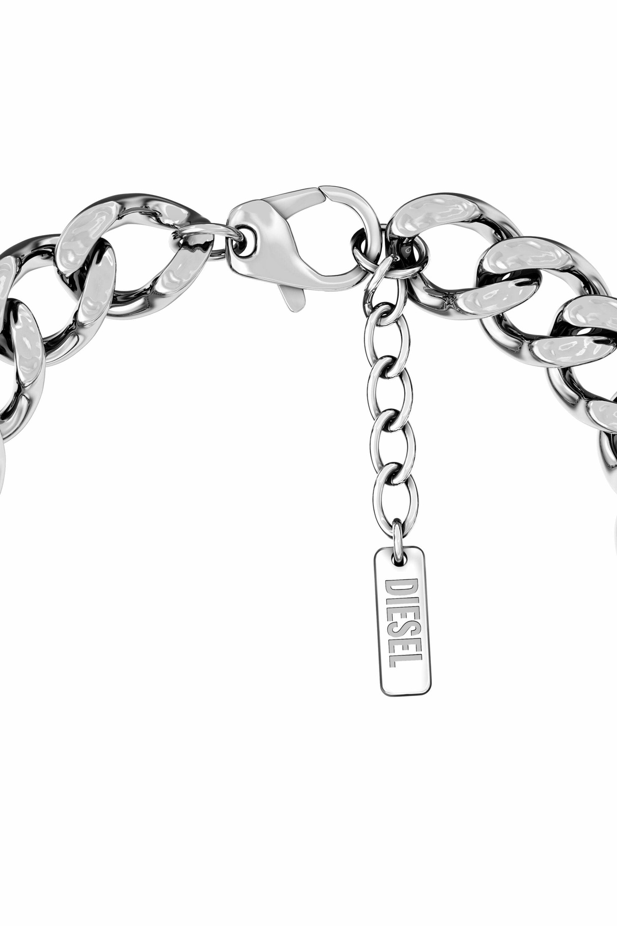 Diesel Stainless Steel ID Bracelet - Bracelets - Unisex - Silver