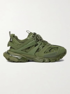 BALENCIAGA - Track Nylon, Mesh and Rubber Sneakers - Green