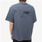 Balenciaga Men's Dirty BB Paris Logo T-Shirt in Washed Blue/Black