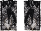 Valentino Garavani Black VLogo Signature Biker Gloves