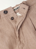 Kartik Research - Straight-Leg Embellished Pleated Shorts - Brown