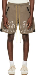 Rhude Taupe 'RH' Logo Shorts