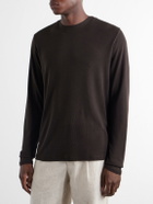NN07 - Clive Waffle-Knit Cotton and Modal-Blend T-Shirt - Brown