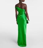 The Sei Asymmetric silk satin gown