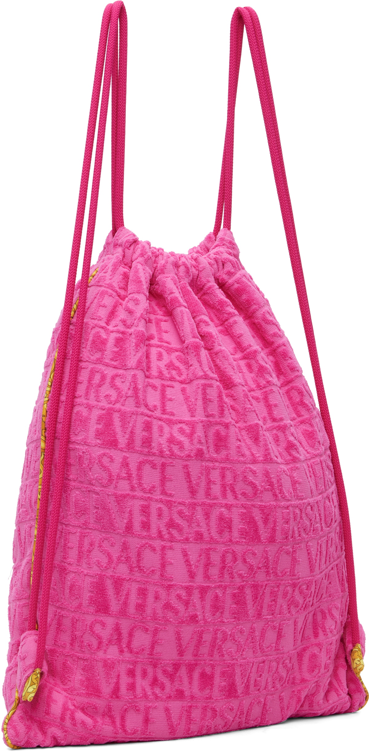 Versace Pink 'I Heart Baroque' Gym Carrier Backpack