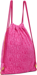 Versace Pink 'I Heart Baroque' Gym Carrier Backpack