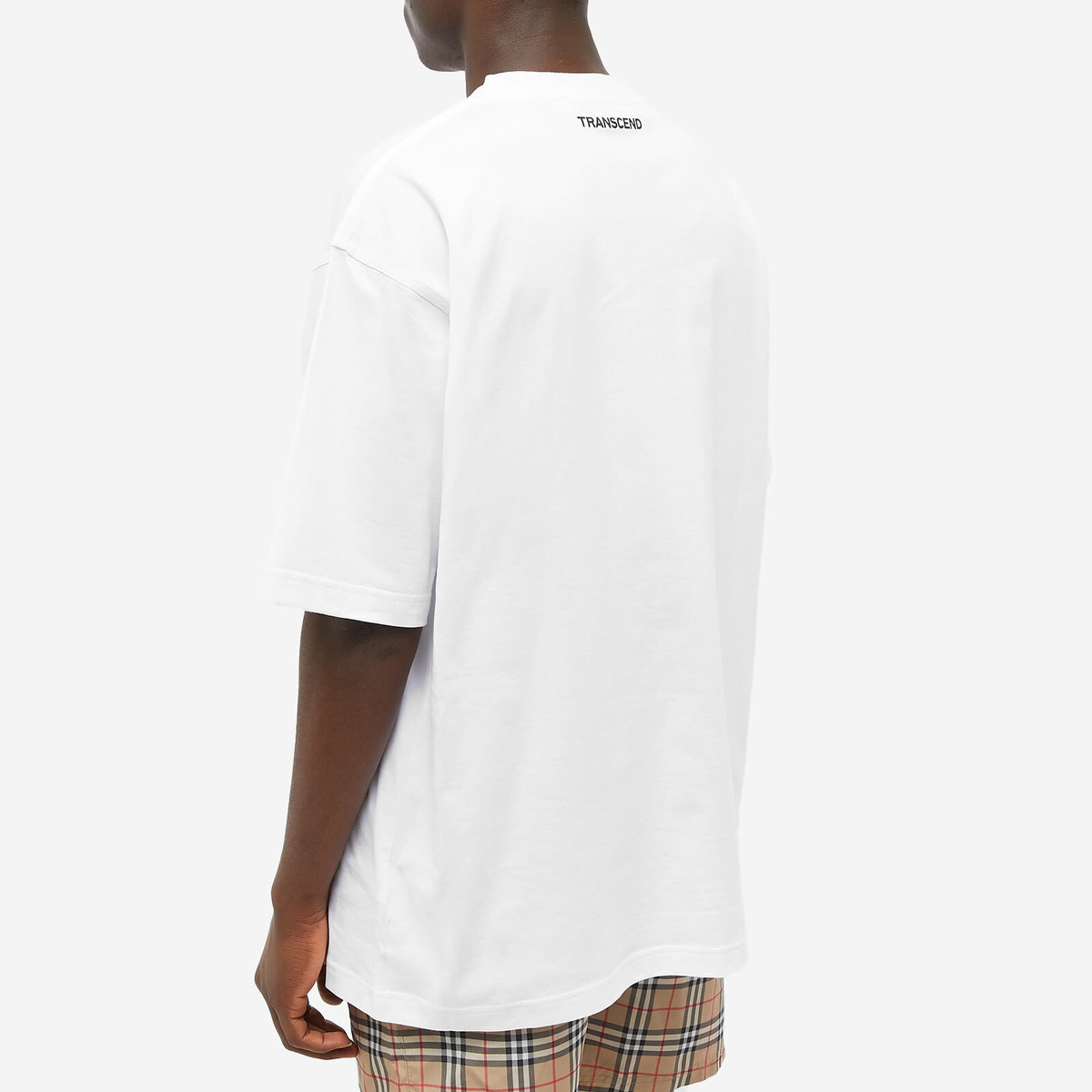 Burberry Men's Sici Large Artwork Logo T-Shirt in White Burberry