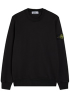 Stone Island Logo Cotton Sweatshirt Black