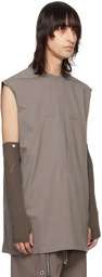 Rick Owens Gray Splintered Tarp T-Shirt