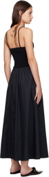 St. Agni Black Knit Cami Midi Dress