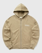 Reternity RIBBED ZIP-HOODIE Beige Mens Hoodies/Zipper