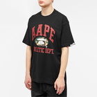 Men's AAPE College T-Shirt in Black