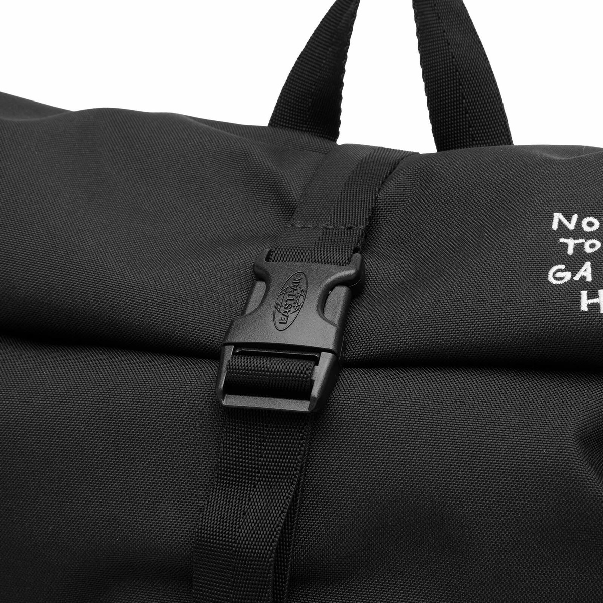 Eastpak x Basquiat Up Roll Backpack - Quotes in Black 