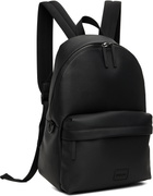 Hugo Black Faux-Leather Logo Backpack