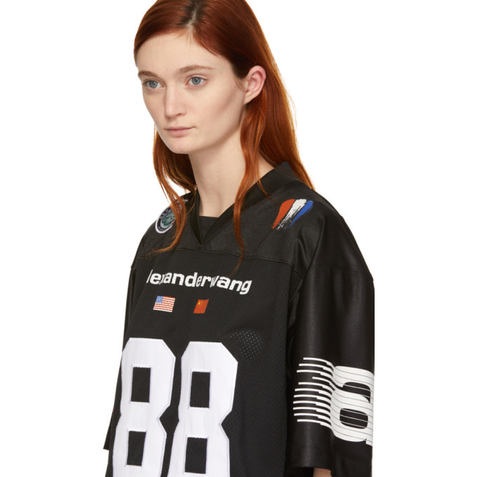 Alexander Wang Black Jersey Athletic Cropped T-Shirt Alexander Wang