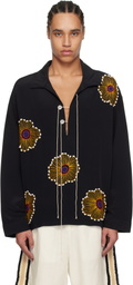 Glass Cypress Black Silk Sunflower Shirt