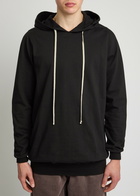 Rick Owens Cotton Hooded Sweatshirt Black