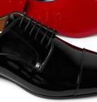Christian Louboutin - Derbytoto Cap-Toe Patent-Leather Oxford Shoes - Black