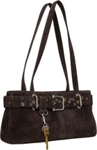 OSOI Brown Shoulder Brocle Mini Bag